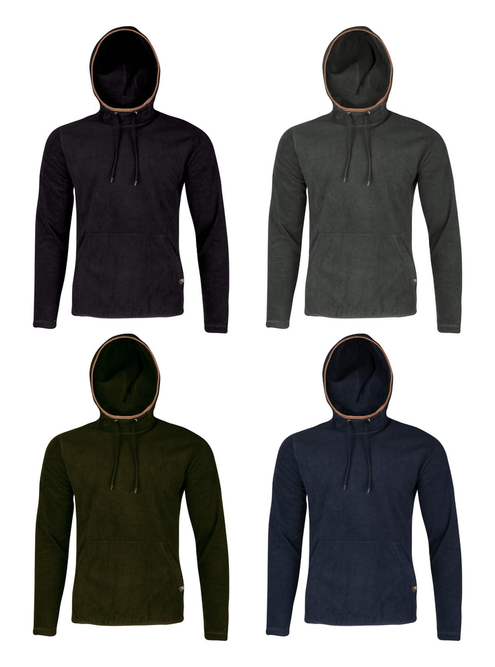 JACK PYKE Unisex Adult Regular/Classic Country Hoodie with Antiqued Faux Leather Piping