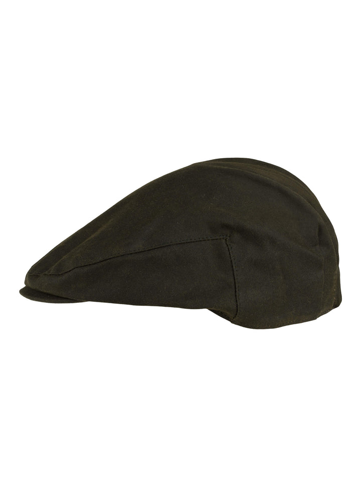 JACK PYKE Junior Waxed Cotton Flat Cap Green