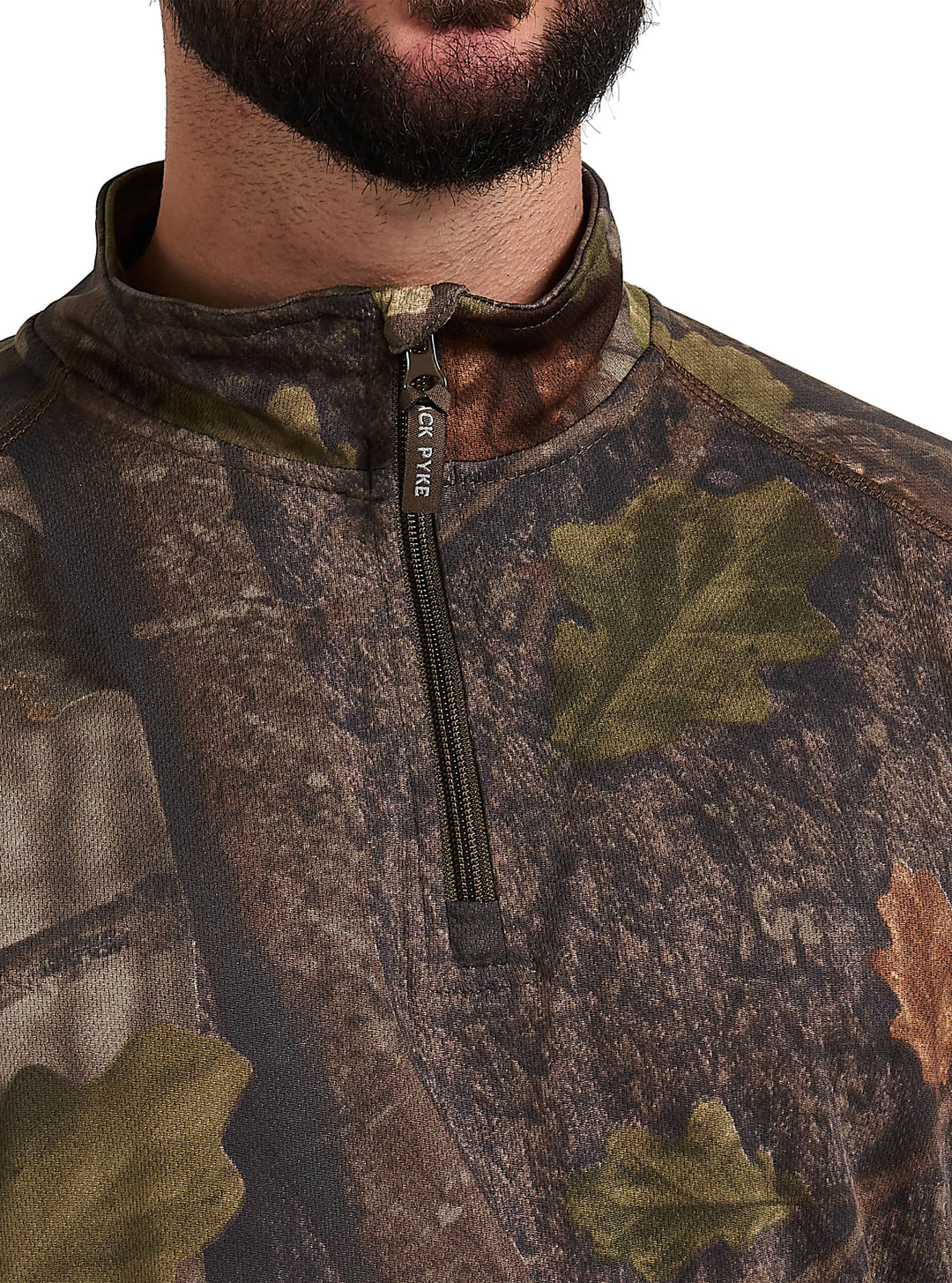 Jack Pyke Quick Wick Armour Long Sleeve Top - Quick-Dry, Lightweight, Breathable Wicking Mesh Fabric T-Shirt for Hiking, Training & Outdoor Activities - English Oak Evolution