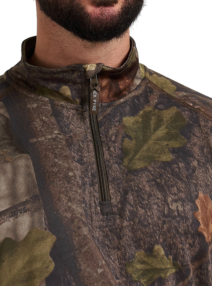 Jack Pyke Quick Wick Armour Long Sleeve Top - Quick-Dry, Lightweight, Breathable Wicking Mesh Fabric T-Shirt for Hiking, Training & Outdoor Activities - English Oak Evolution