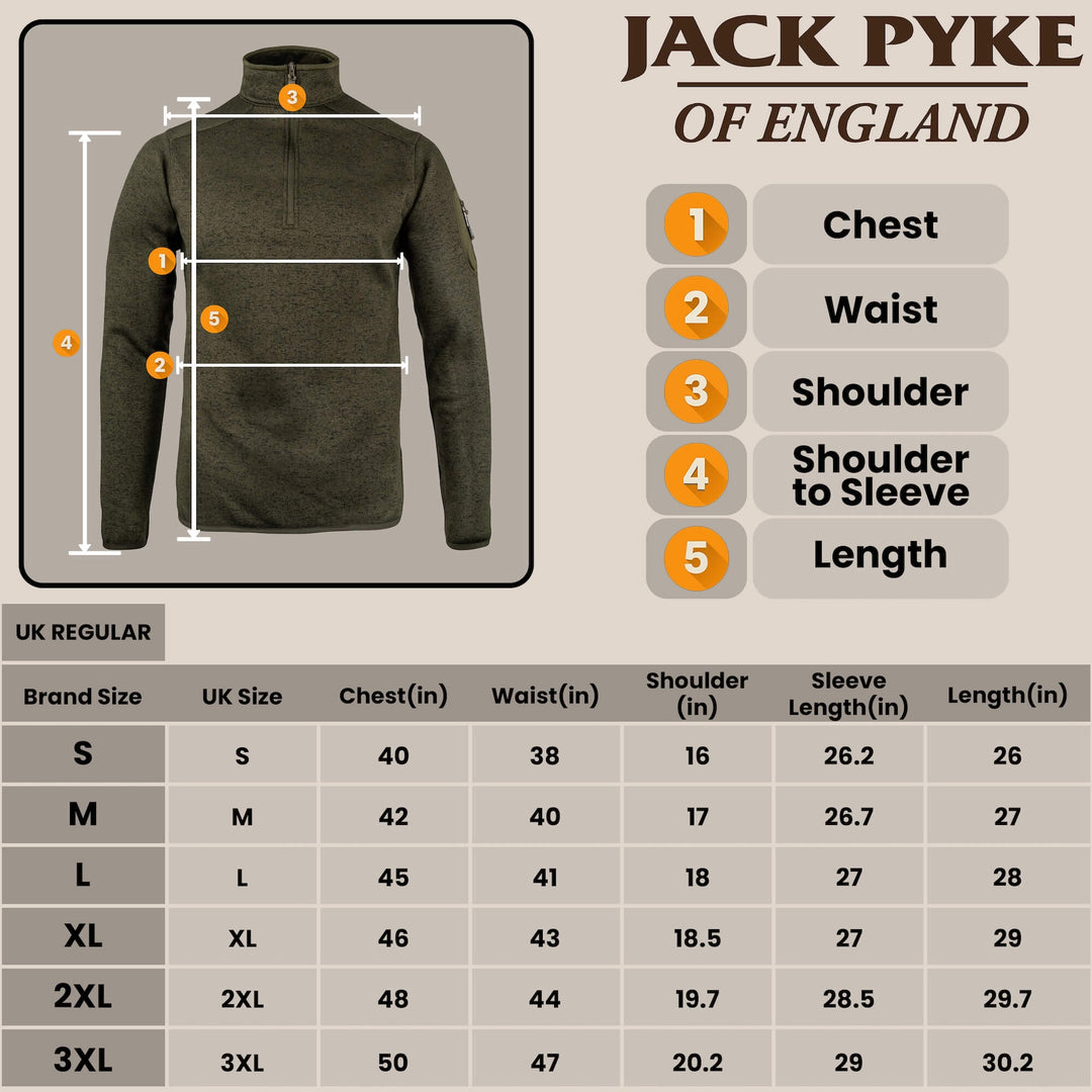 JACK PYKE Melange Quarter Zip Long sleeve Fleece
