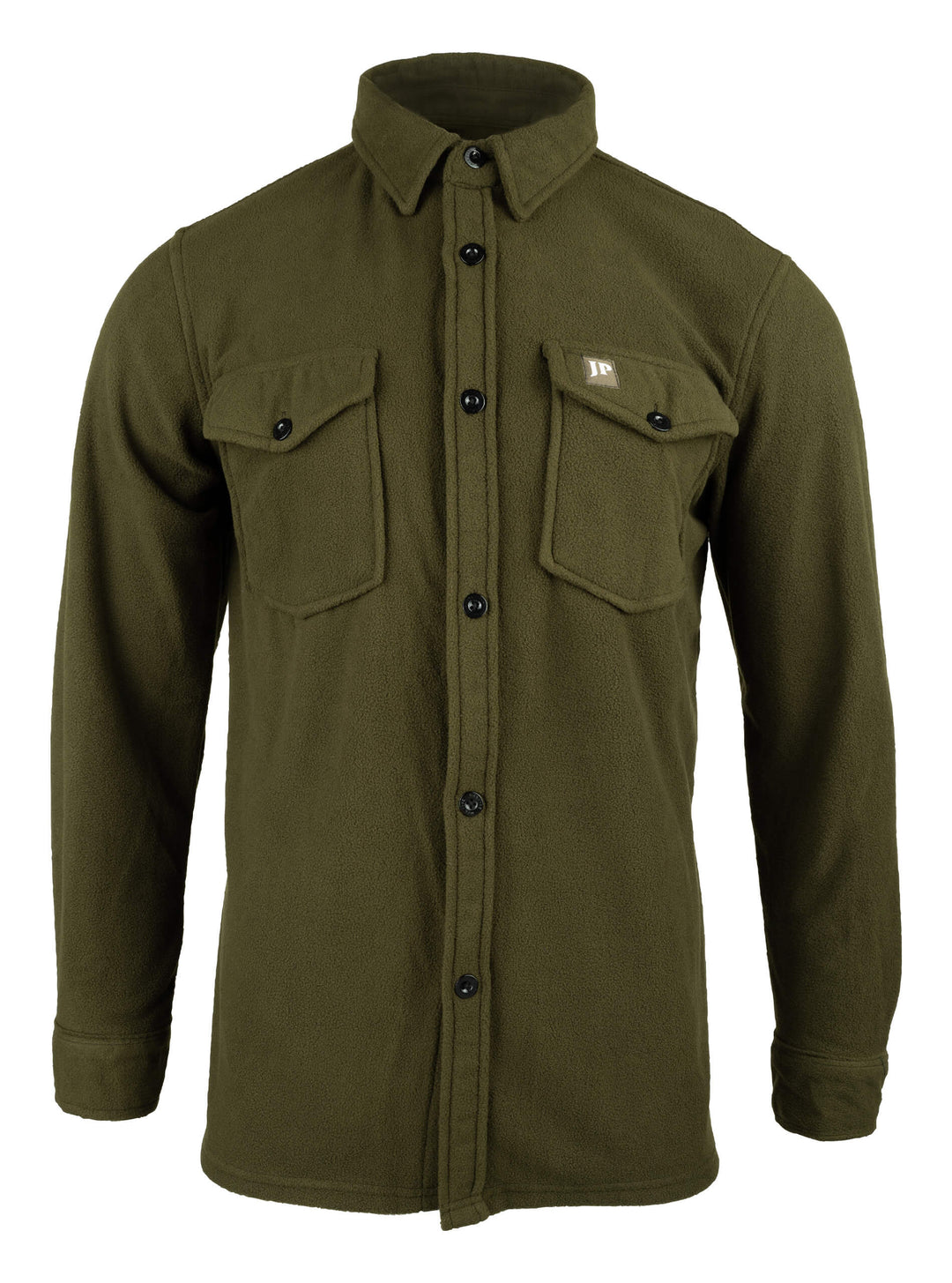 Jack Pyke Mens Polar Fleece Shirt – Soft Long Sleeve Button-Up Outdoor Shirt with Chest Pockets, Relaxed Fit Fleece Shirt for Autumn and Winter Work or Casual Wear