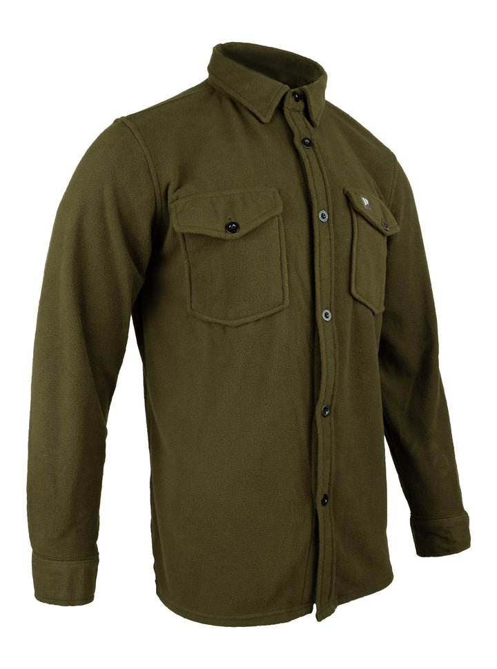 Jack Pyke Mens Polar Fleece Shirt – Soft Long Sleeve Button-Up Outdoor Shirt with Chest Pockets, Relaxed Fit Fleece Shirt for Autumn and Winter Work or Casual Wear