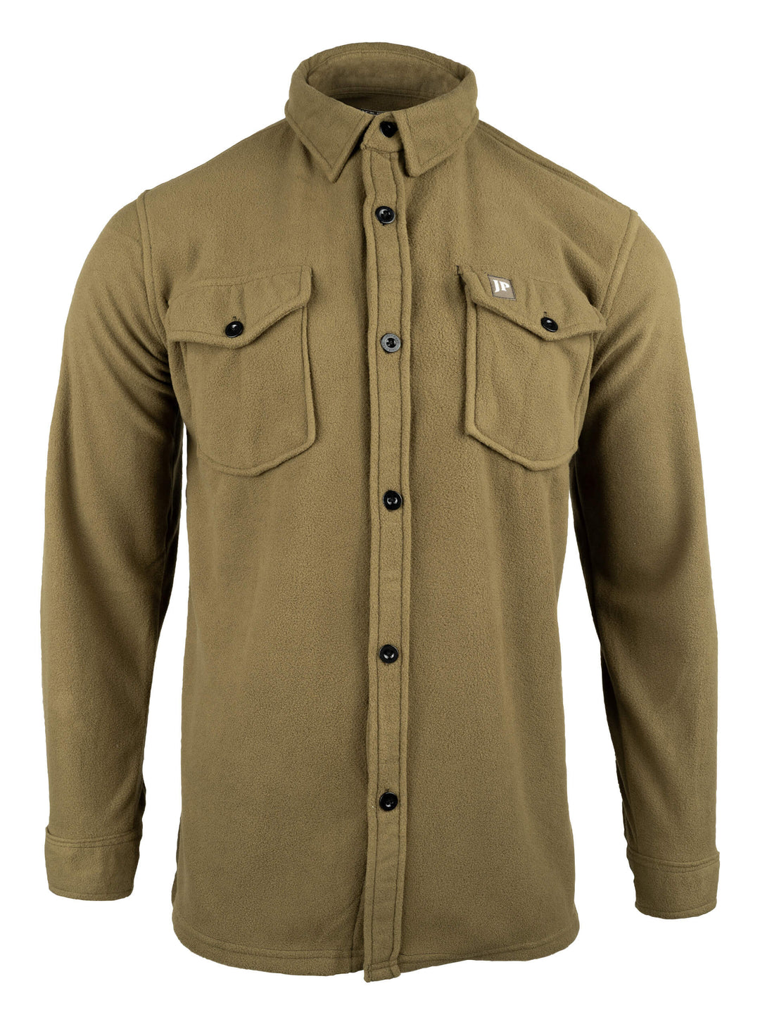 Jack Pyke Mens Polar Fleece Shirt – Soft Long Sleeve Button-Up Outdoor Shirt with Chest Pockets, Relaxed Fit Fleece Shirt for Autumn and Winter Work or Casual Wear