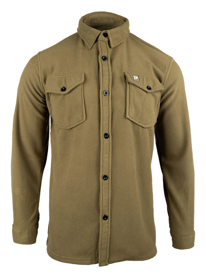 Jack Pyke Mens Polar Fleece Shirt – Soft Long Sleeve Button-Up Outdoor Shirt with Chest Pockets, Relaxed Fit Fleece Shirt for Autumn and Winter Work or Casual Wear
