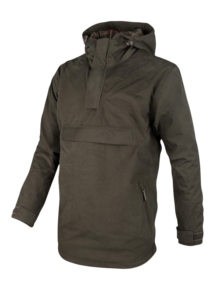 Jack Pyke Ashcombe Overhead All-Weather Windbreaker Jacket for Men - Waterproof Smock with Pockets for Hiking, Fishing, Bushcraft – Brown