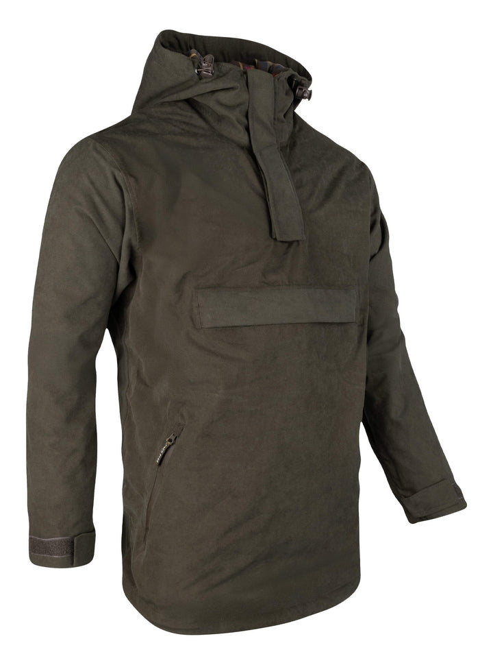 Jack Pyke Ashcombe Overhead All-Weather Windbreaker Jacket for Men - Waterproof Smock with Pockets for Hiking, Fishing, Bushcraft – Brown