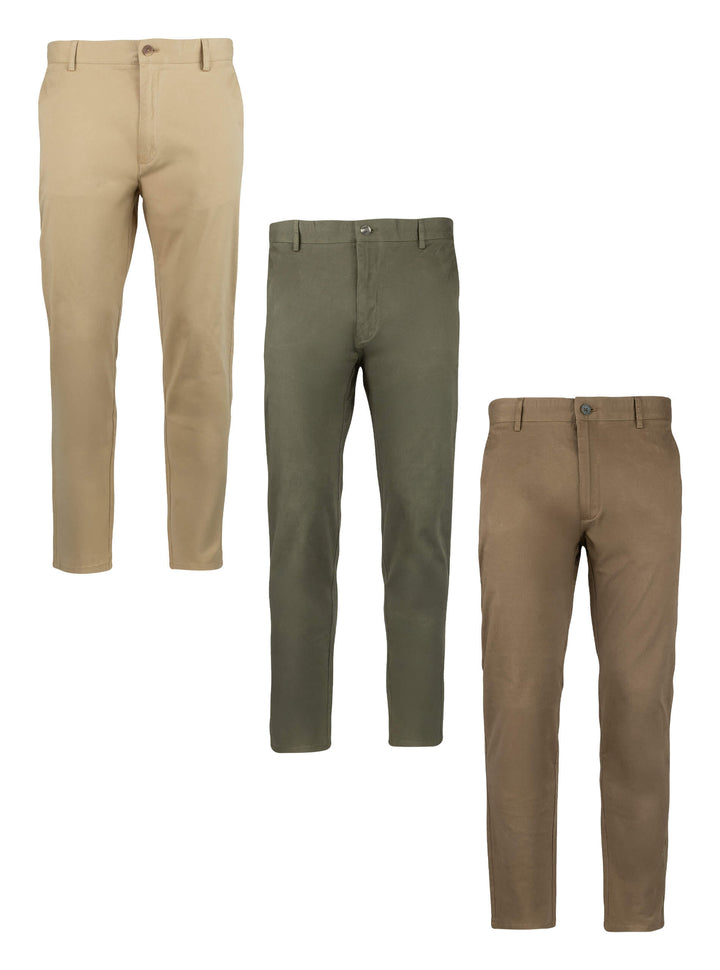 Jack Pyke Men’s Chino Trousers, Cotton Stretch Smart Casual Pants, 4 Pockets, Belt Loops, Breathable Tailored  Fit for Daily and Outdoor Wear