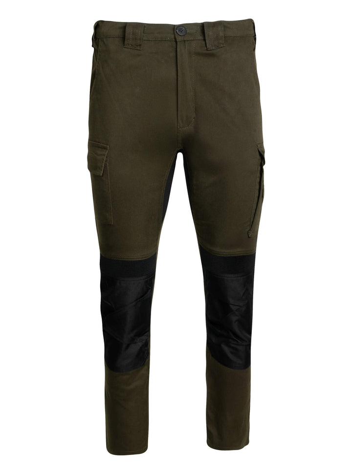 JACK PYKE Technical Work Trousers Men, Durable Polycotton Work Utility & Safety Trousers with Reinforced Knees, Stretch Panels and Tool Pockets cargo pants for Farming, Construction, Green