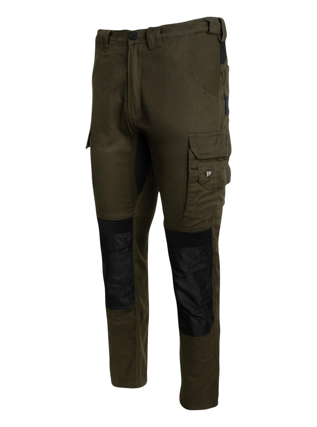 JACK PYKE Technical Work Trousers Men, Durable Polycotton Work Utility & Safety Trousers with Reinforced Knees, Stretch Panels and Tool Pockets cargo pants for Farming, Construction, Green