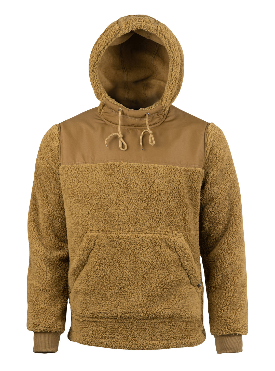 Jack Pyke Men’s Sherpa Fleece Hoodie Gen 2, Long Sleeve Hunting & Hiking Fleece Jacket Mens with Zipped Kangaroo Pockets, Elbow & Shoulder Patches, Drawstring Hood