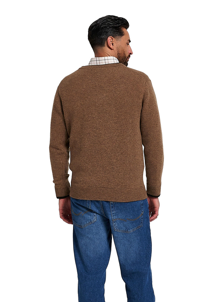 JACK PYKE Ashcombe 100% Lambswool Long Sleeve V-Neck Jumper Pullover