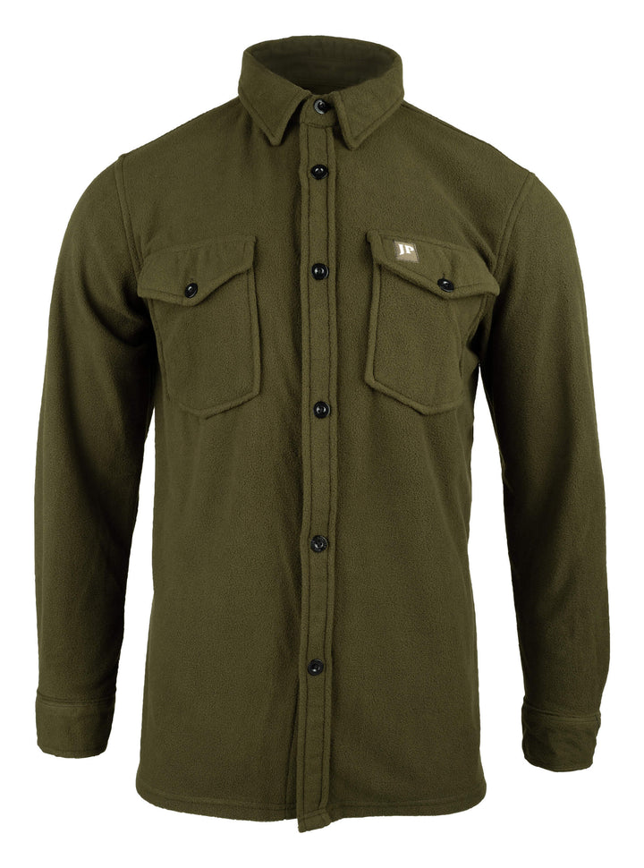 Jack Pyke Mens Polar Fleece Shirt – Soft Long Sleeve Button-Up Outdoor Shirt with Chest Pockets, Relaxed Fit Fleece Shirt for Autumn and Winter Work or Casual Wear