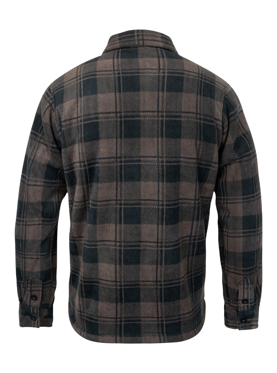 Jack Pyke Men’s Tundra Shirt – Checked Flannel Long Sleeve Zip Shirt with Fleece Lining, Turn-Down Collar, Multi Pockets, Button Cuffs for Shooting or casual Wear