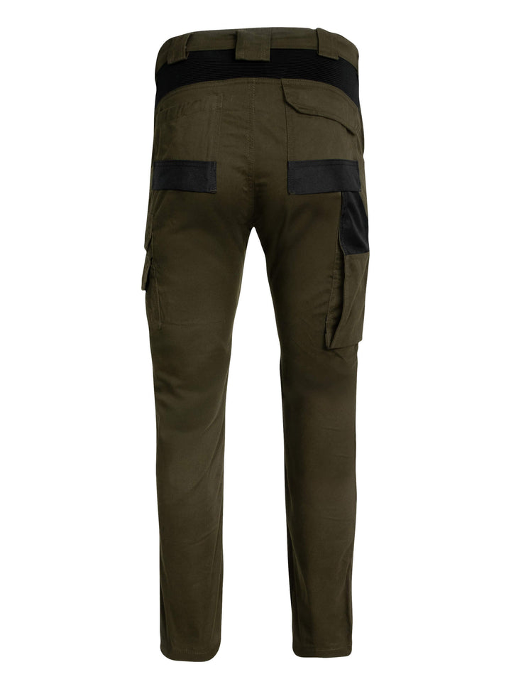 JACK PYKE Technical Work Trousers Men, Durable Polycotton Work Utility & Safety Trousers with Reinforced Knees, Stretch Panels and Tool Pockets cargo pants for Farming, Construction, Green