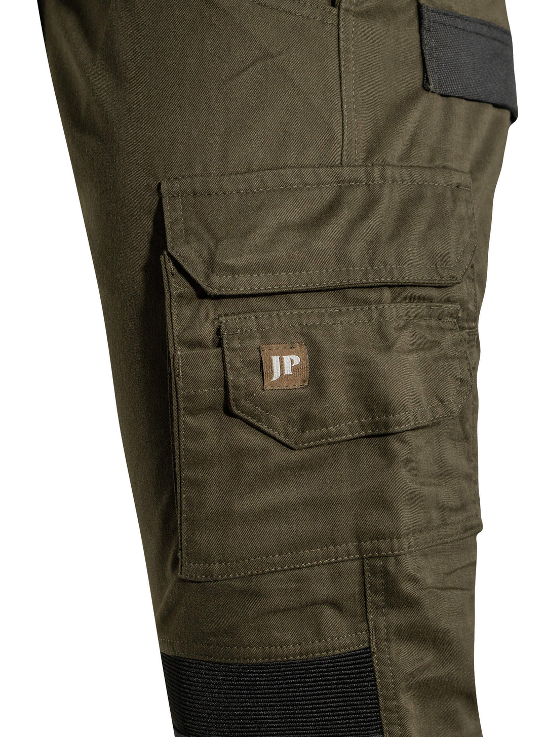 JACK PYKE Technical Work Trousers Men, Durable Polycotton Work Utility & Safety Trousers with Reinforced Knees, Stretch Panels and Tool Pockets cargo pants for Farming, Construction, Green
