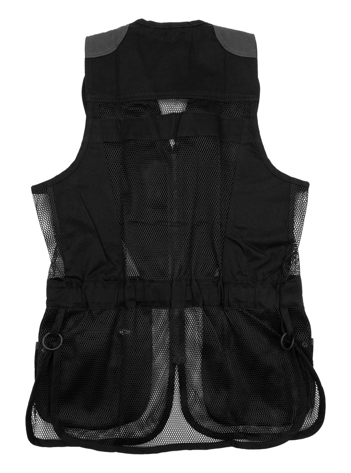 Jack Pyke Men’s Skeet Vest – Clay Pigeon Shooting Waistcoat with Breathable Mesh, Suede Trim & Multi Pockets – Lightweight Outdoor Hunting Jacket