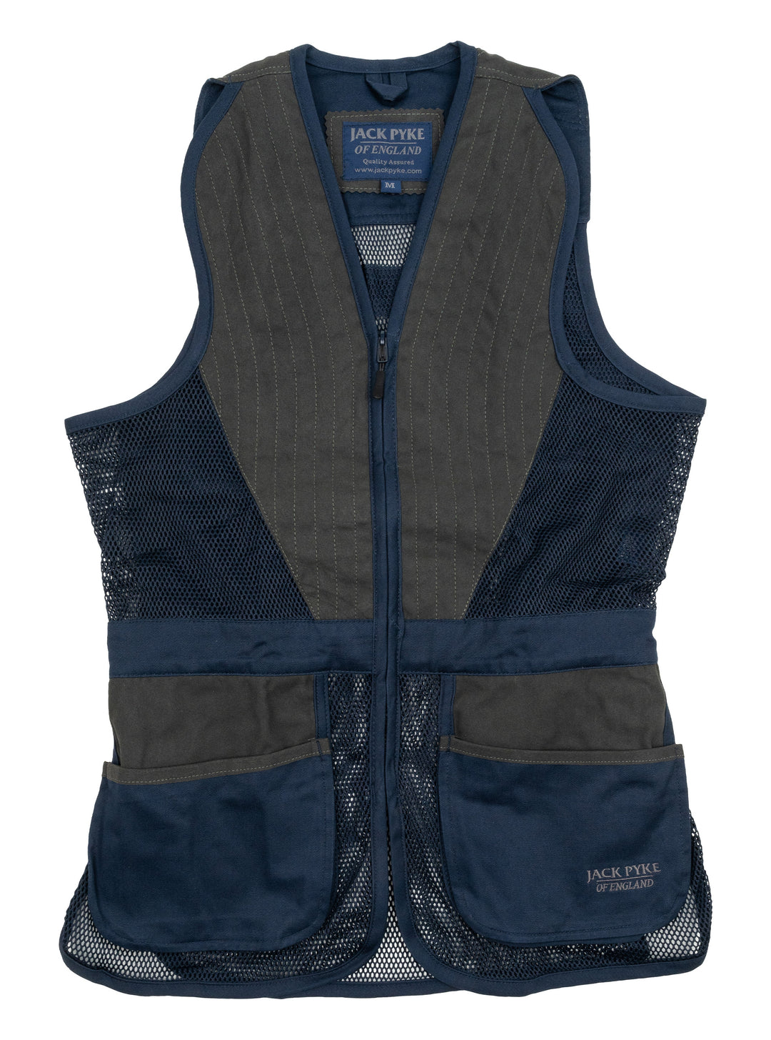 Jack Pyke Men’s Skeet Vest – Clay Pigeon Shooting Waistcoat with Breathable Mesh, Suede Trim & Multi Pockets – Lightweight Outdoor Hunting Jacket